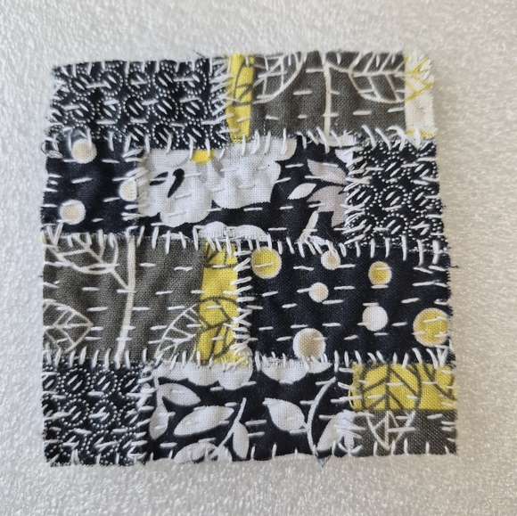 Multi Pattern Boro Sashiko Sew On Denim Patch Handmade - Picture 1 of 6